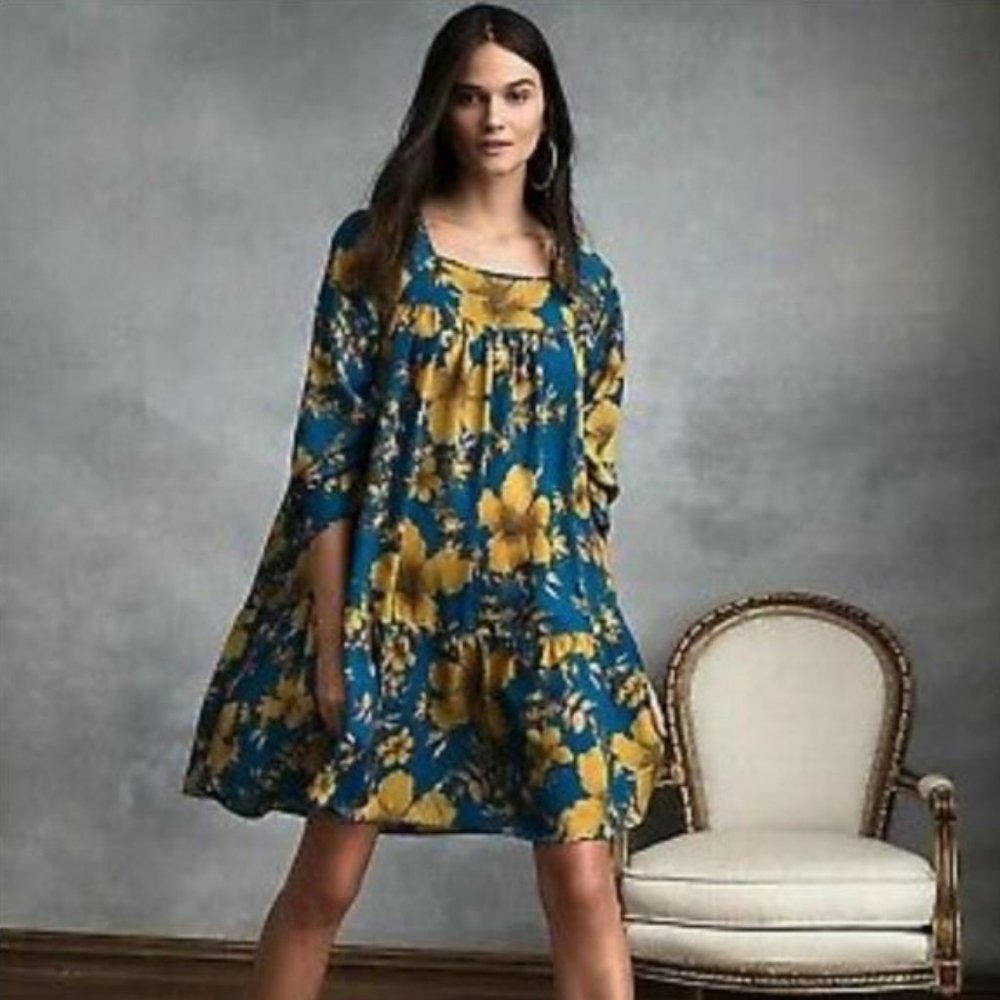 Happy x Nature by Kate Hudson Luna Floral Dress with Poplin Swing - Size Small